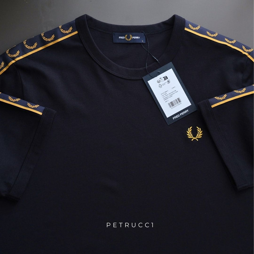 Fred Perry Contrast Tape Ringer T-Shirt Kaos M4613/W75
