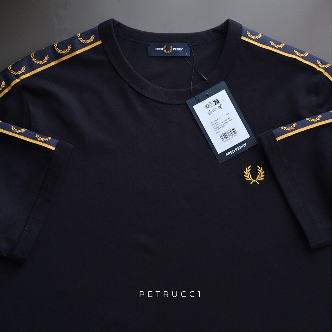 Fred Perry Contrast Tape Ringer T-Shirt Kaos M4613/W75