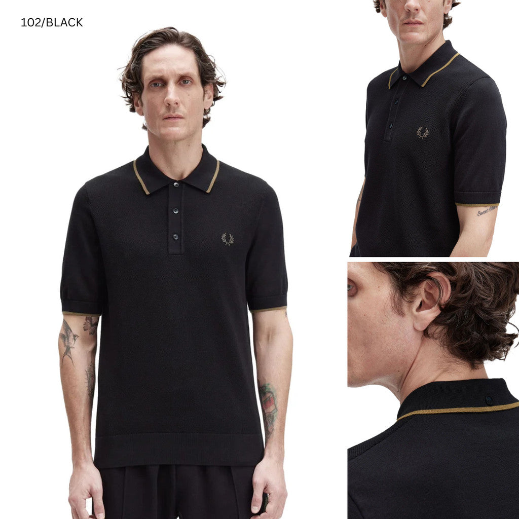Fred Pery Knit Polo Shirt Cowo K1307