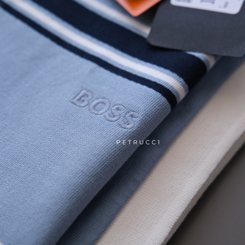 BOSS Polo Shirt Kaos cotton Cowo Pria 50574239