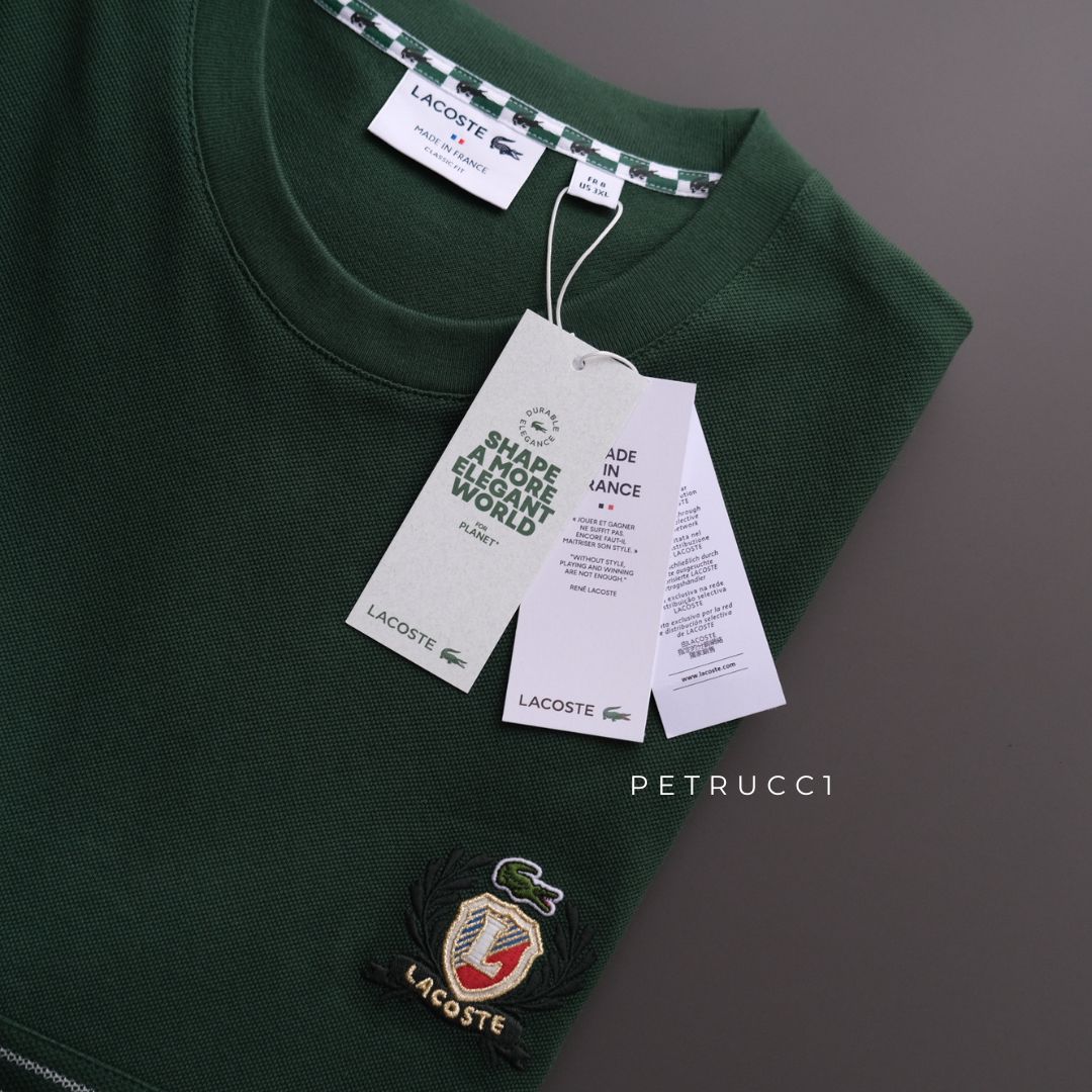 LACOSTE Embroidered Badge Pique T Shirt TH0025