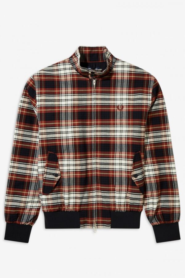 Fred Perry Check Harrington Jacket Port  J8524/122