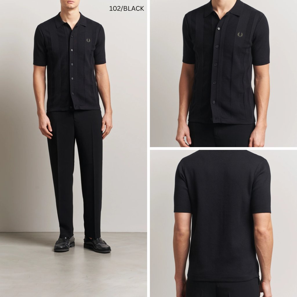 Fred Perry Kaos Polo Shirt Cowo Stripe Man Pria K9727