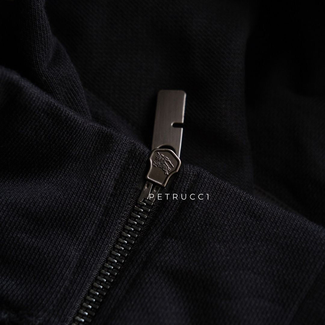 BURBERRY Check Trim Cotton Zip Hoodie 8110790
