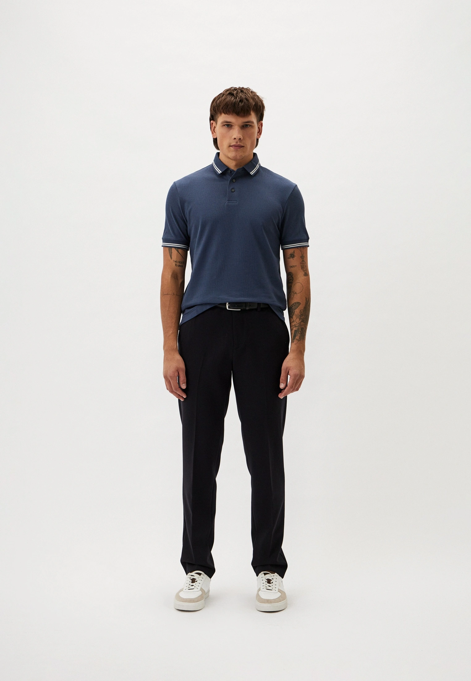 EMPORIO ARMANI EA7 Stripe Collar Polo Shirt  6D1F95
