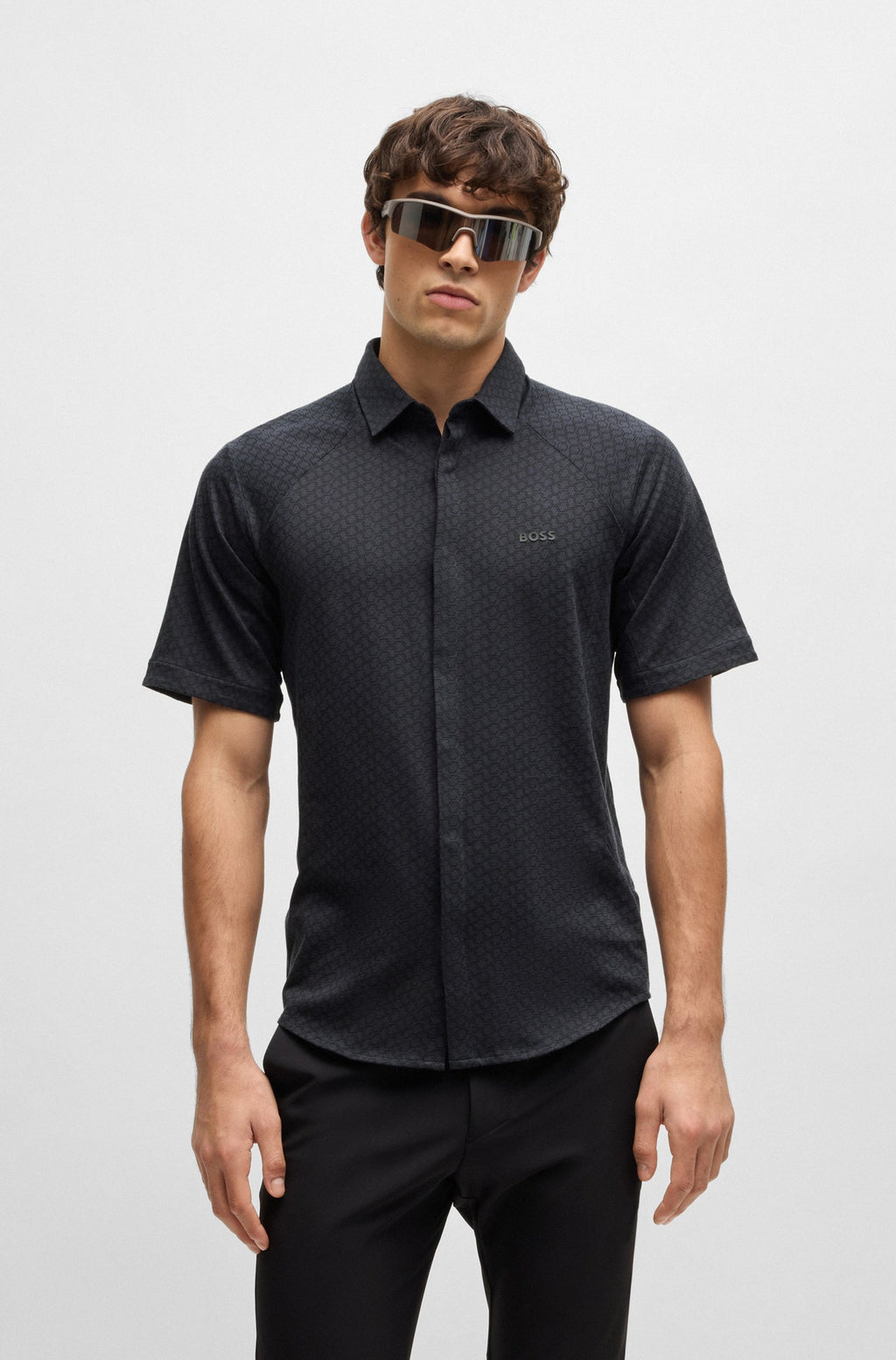 BOSS Knitted Cotton Piqué Shirt 50540196