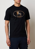 Burberry Check Knight Stampt Cotton T Shirt 8123436
