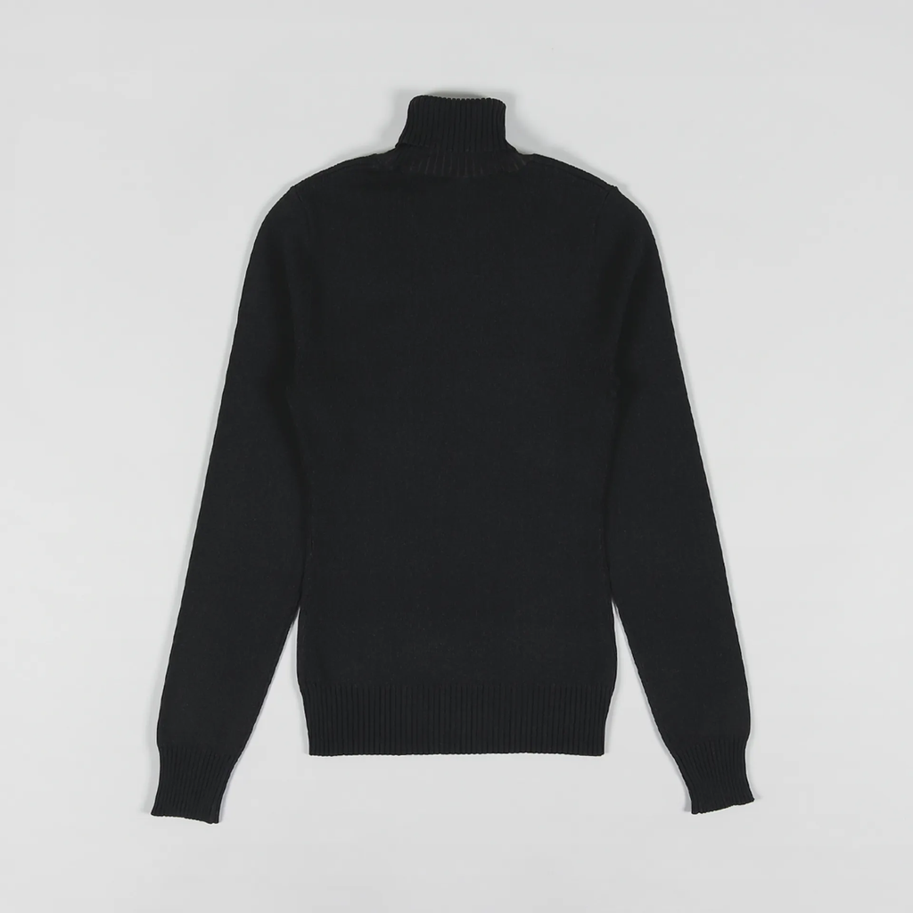 Fred Perry Womens Roll Neck Ribbed Jumper Black Women K4116/102