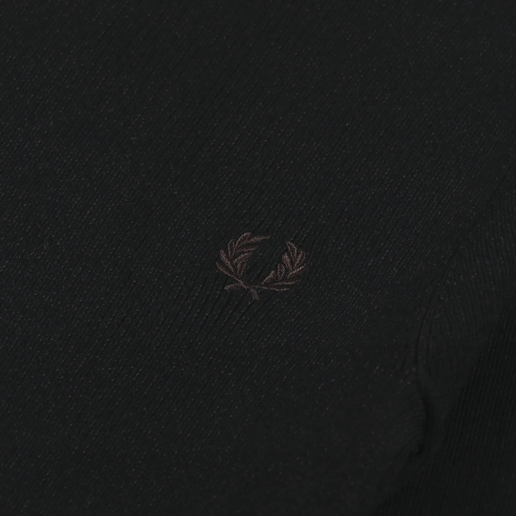 Fred Perry Womens Roll Neck Ribbed Jumper Black Women K4116/102