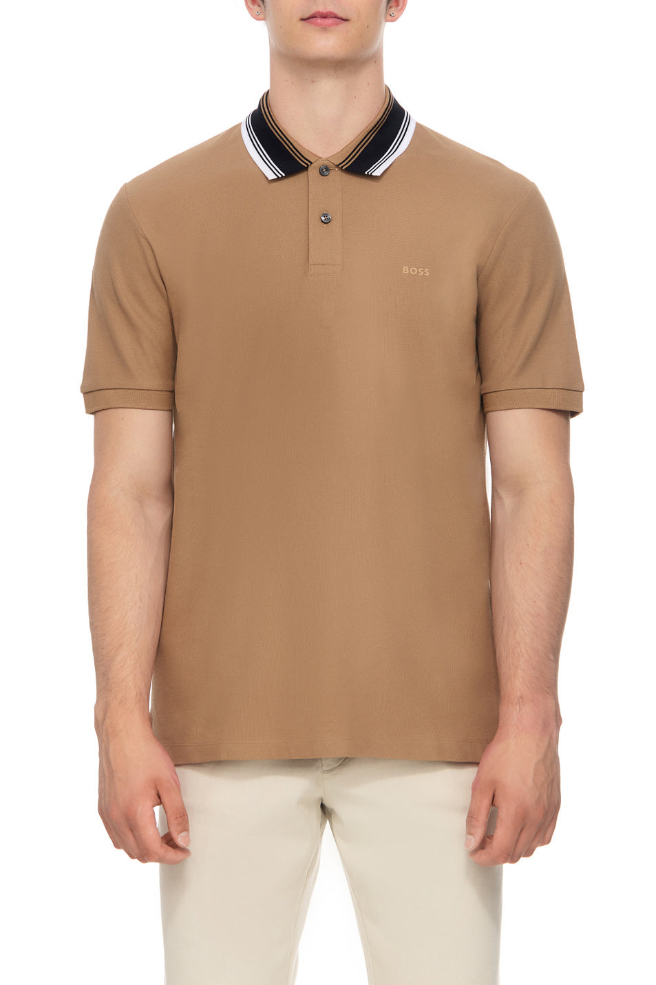 BOSS POLO SHIRT WITH STRIPED COLLAR  PHILLIPSON 118 50495709