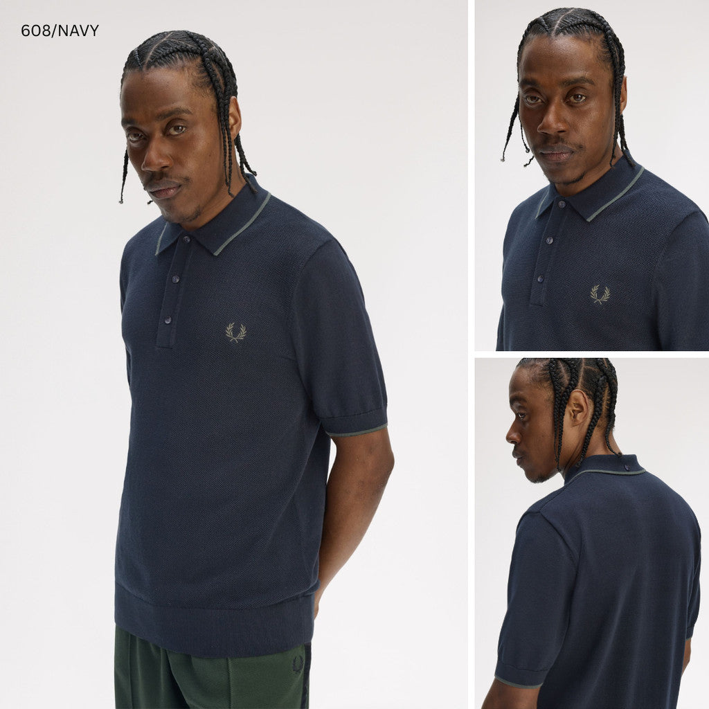 Fred Pery Knit Polo Shirt Cowo K1307