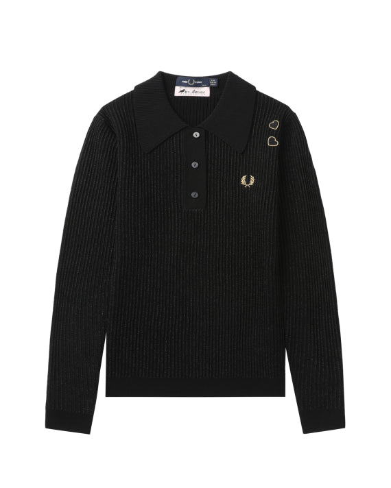 Fred Perry METALLIC RIBBED KNITTED SHIRT Women SK8121/102