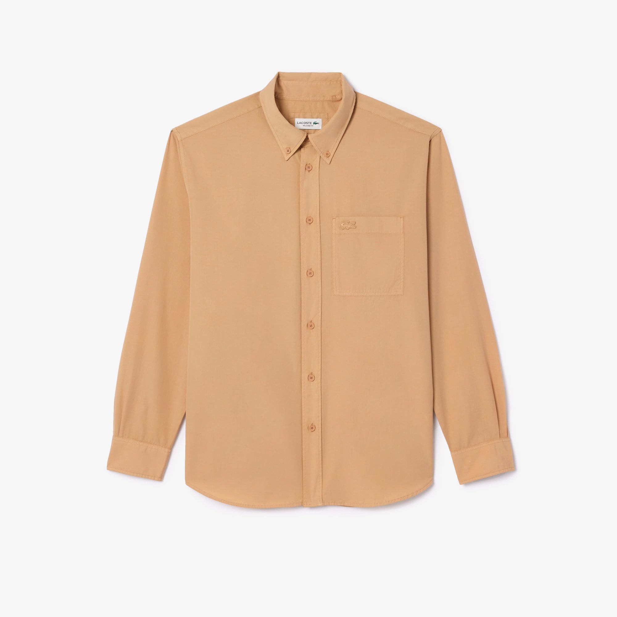 LACOSTE Relaxed Fit Washed Effect Poplin Shirt CH0898