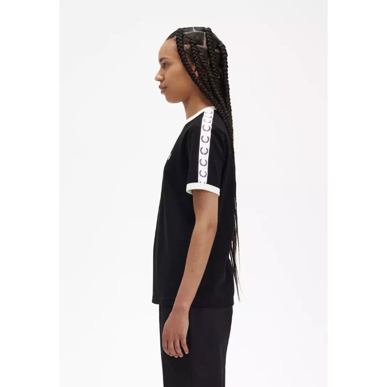 Fred Perry ringer tape T SHIRT KAOS wanita women G4620/184