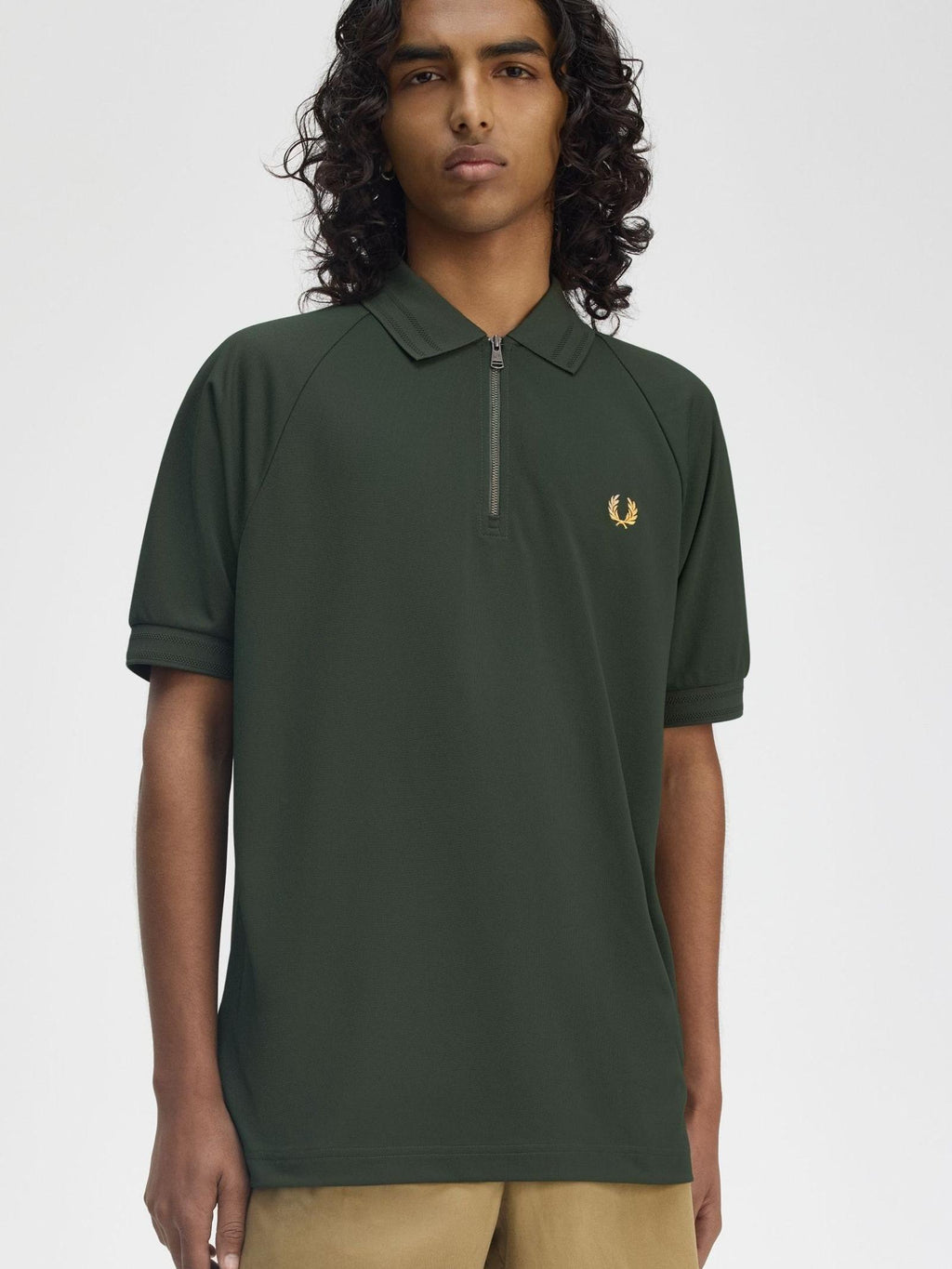 Fred Perry Zip Neck Polo Shirt M9869/X89