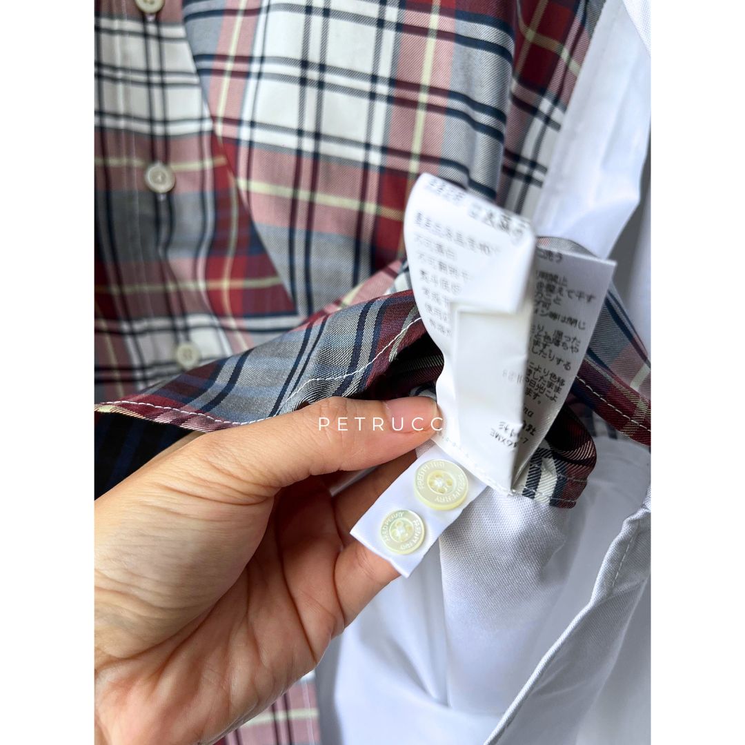 Fred Perry Mix Panelled Long Sleeve Shirts F4546