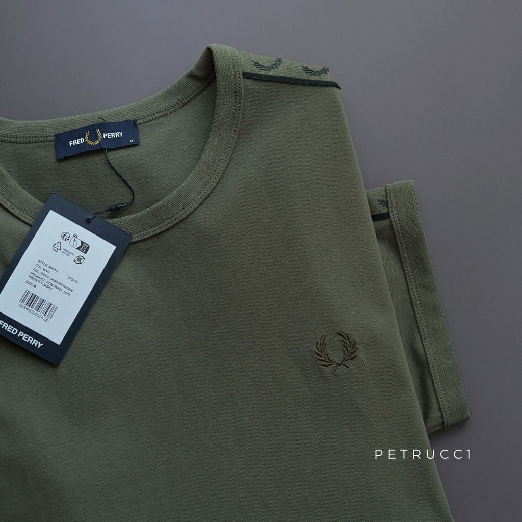 Fred Perry Contrast Tape Ringer T-Shirt Kaos M4613/W49