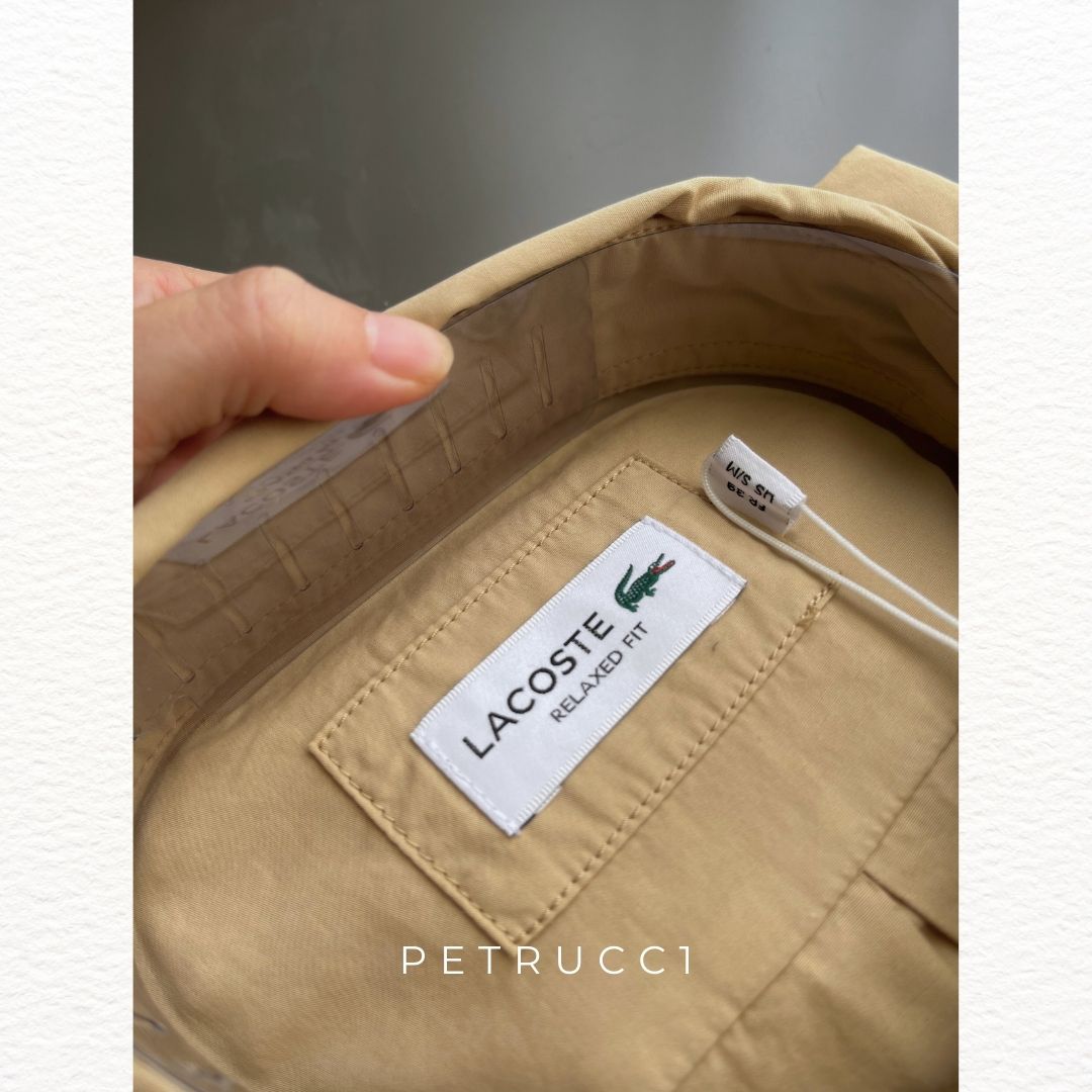 LACOSTE Relaxed Fit Washed Effect Poplin Shirt CH0898