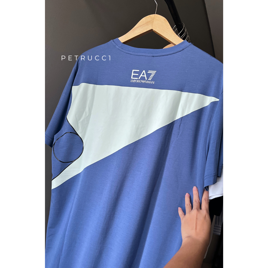 Emporio Armani EA7 T Shirt logo Tee man men kaos 3DPT27