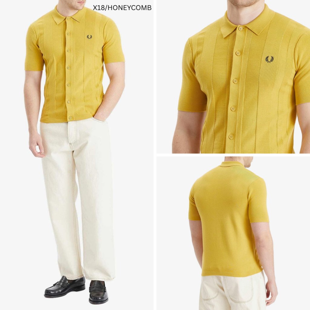 Fred Perry Kaos Polo Shirt Cowo Stripe Man Pria K9727