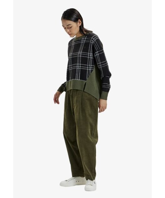 Fred Perry Tartan Panel Jumper Women K4108/102