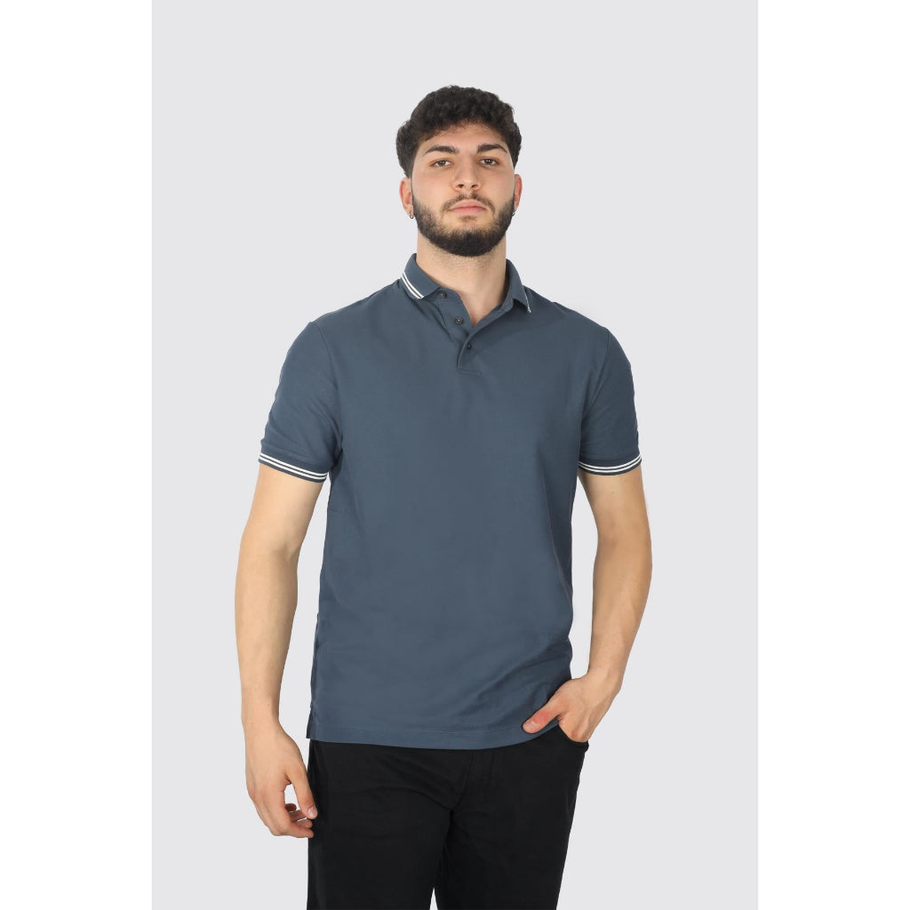EMPORIO ARMANI EA7 Stripe Collar Polo Shirt  6D1F95