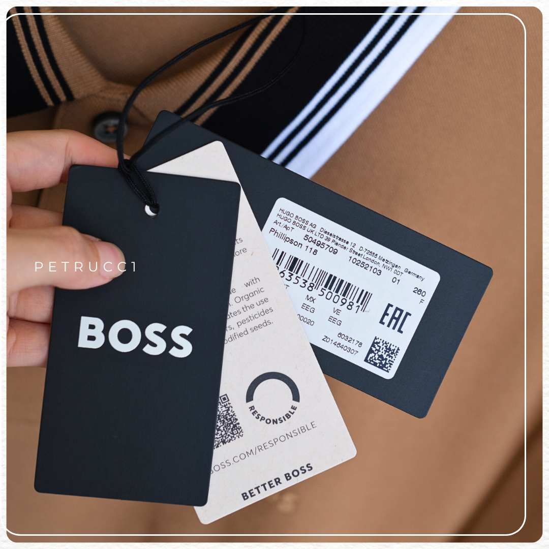 BOSS POLO SHIRT WITH STRIPED COLLAR  PHILLIPSON 118 50495709