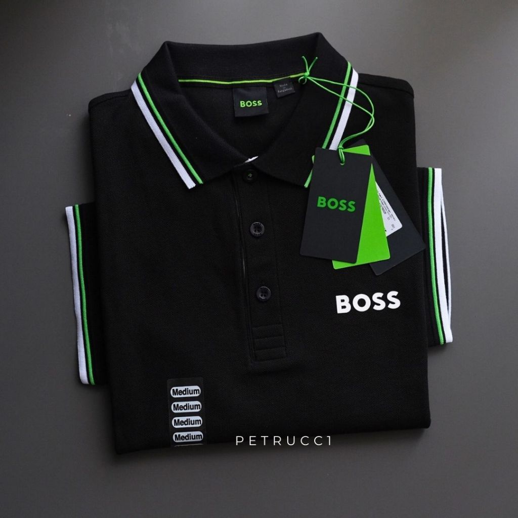 BOSS POLO Shirt Original Branded Cowo Pria Kaos Berkerah 50554223