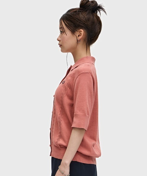 Fred Perry POINTELLE DETAIL KNITTED SHIRT Women K9133/X90