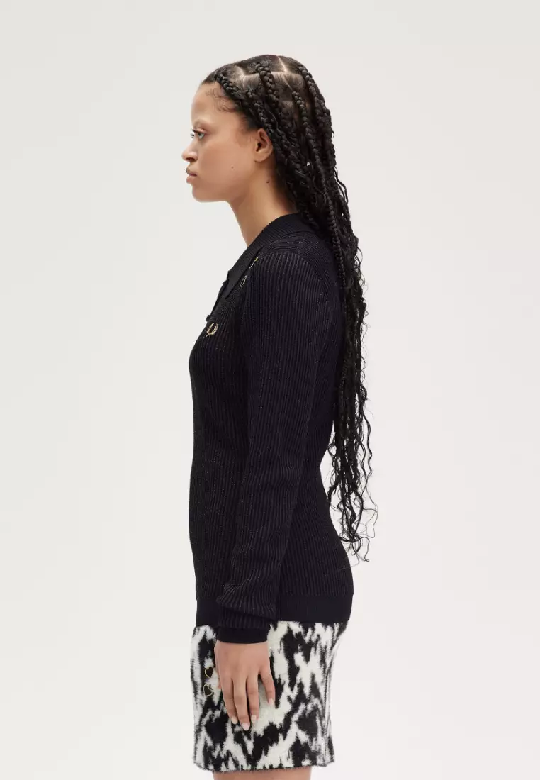Fred Perry METALLIC RIBBED KNITTED SHIRT Women SK8121/102
