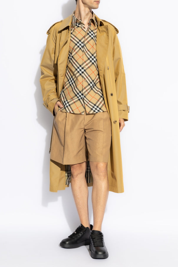 BURBERRY Beige Plaid Shirt 8087634