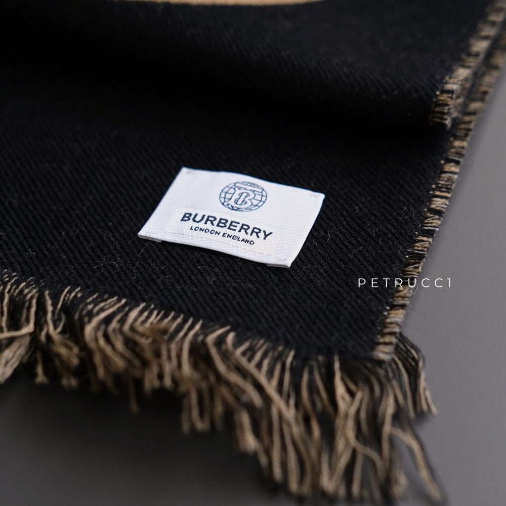 BURBERRY SCARF Muffler Wool Jacquard Winter 8035525