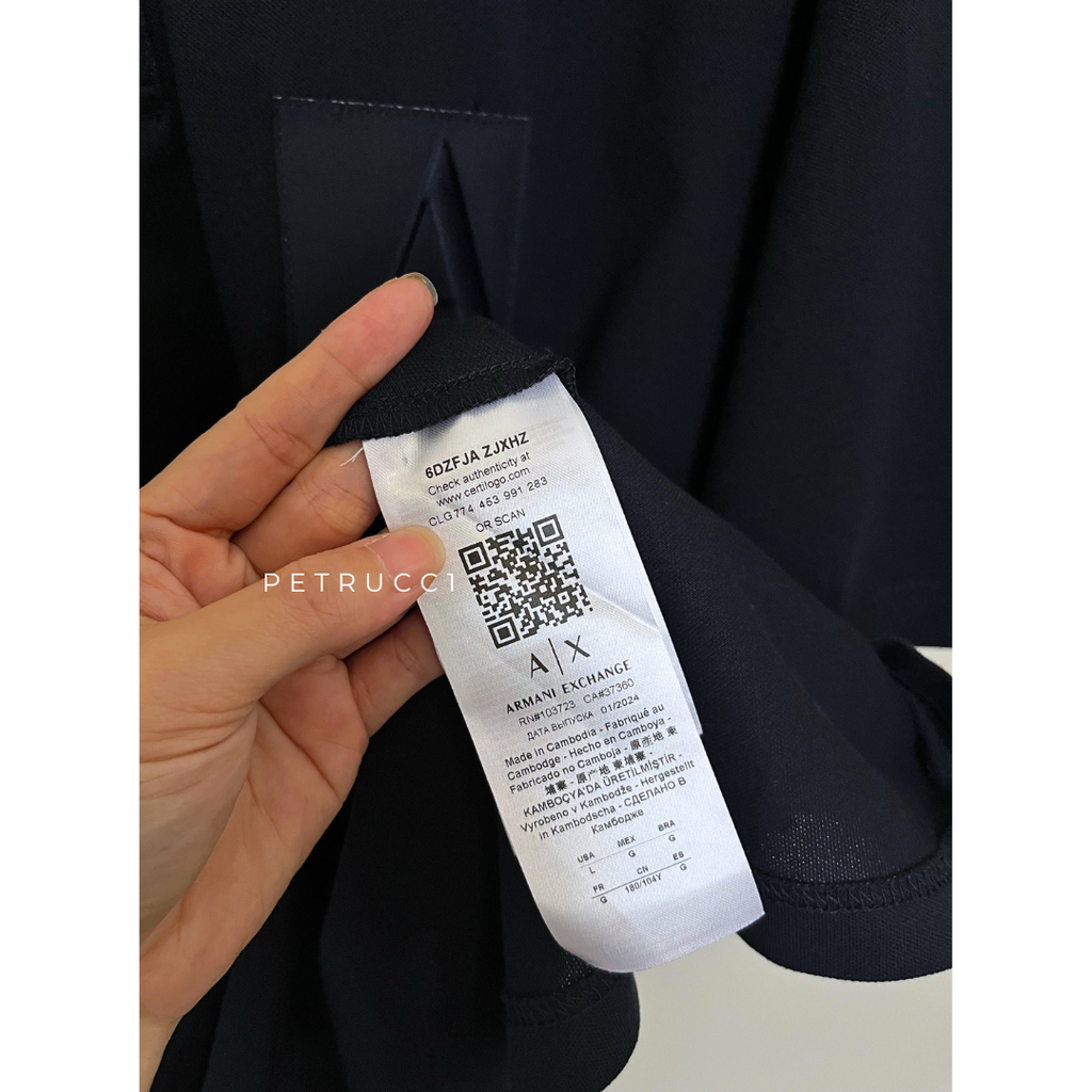 Armani Exchange Polo Shirt Kaos Kerah Pria 6DZFJA