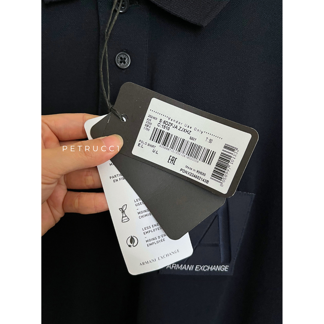 Armani Exchange Polo Shirt Kaos Kerah Pria 6DZFJA