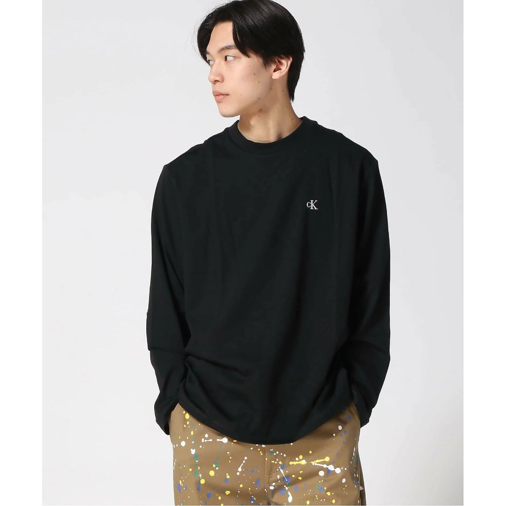 Calvin Klein T shirt kaos lengan panjang long sleeve cowo pria 4RD871G