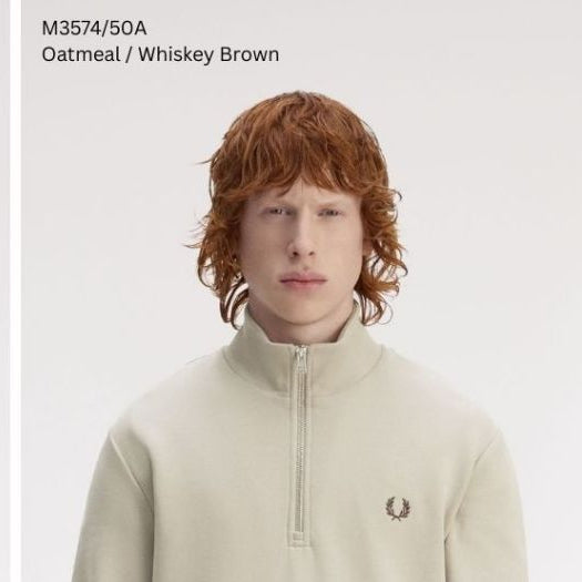 Fred Perry Half Zip Sweatshirt Sweater M3574