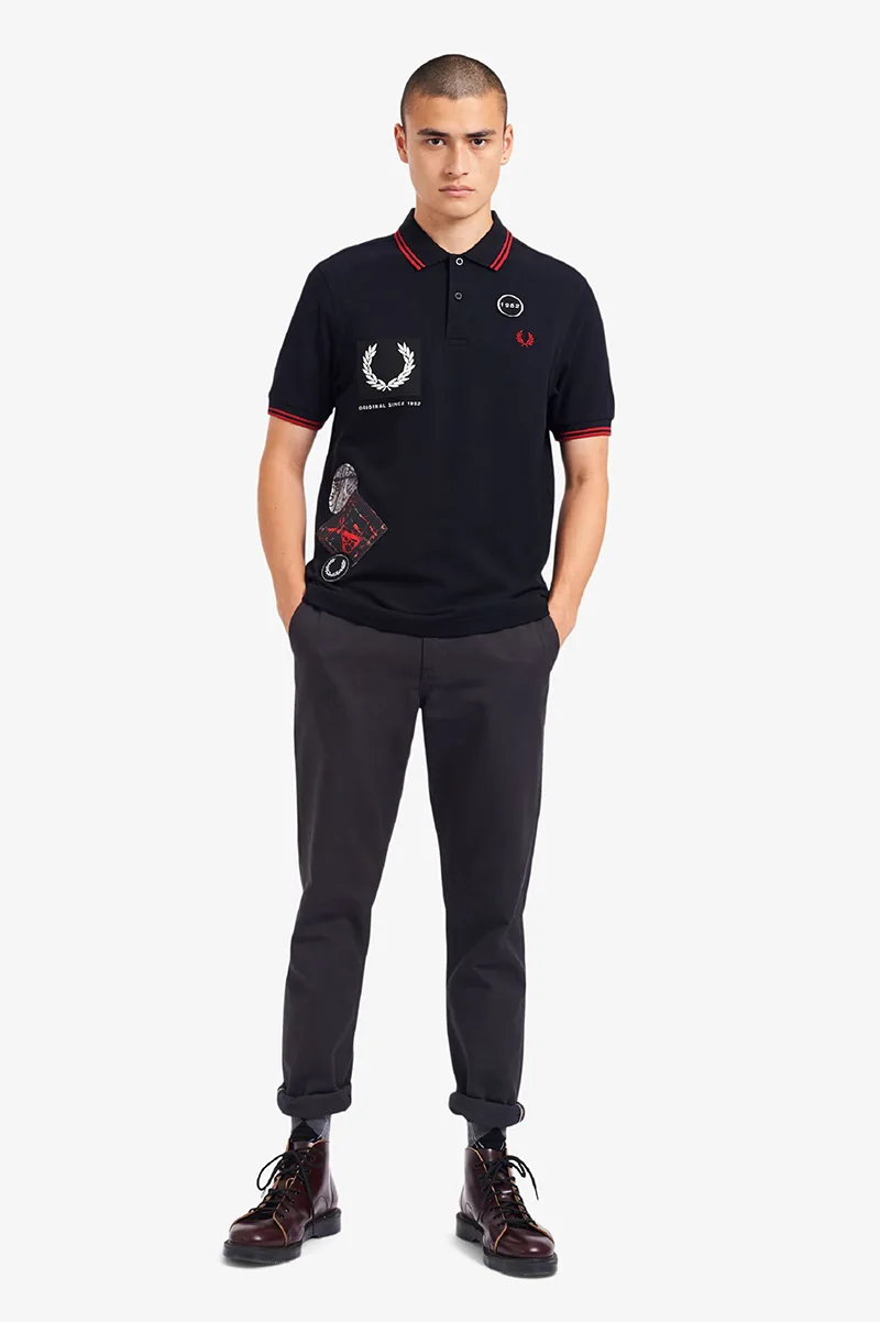 Fred Perry Graphic Applique Polo Shirt M1658/102