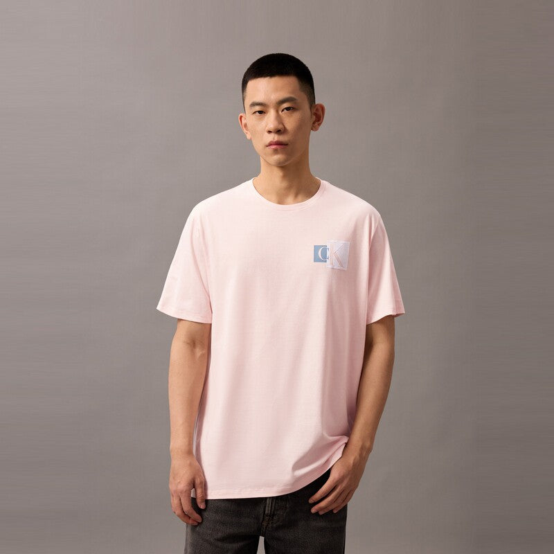 CALVIN KLEIN Contrast Box Logo Graphic Classic T Shirt  4RB858G-2NT
