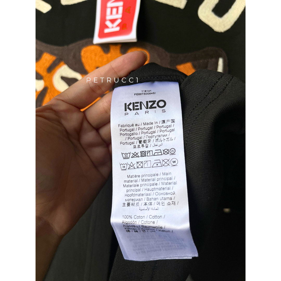 Kenzo Embroidered Lucky Tiger Cotton T-Shirt 68TS008
