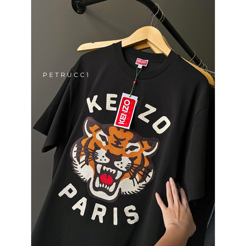 Kenzo Embroidered Lucky Tiger Cotton T-Shirt 68TS008