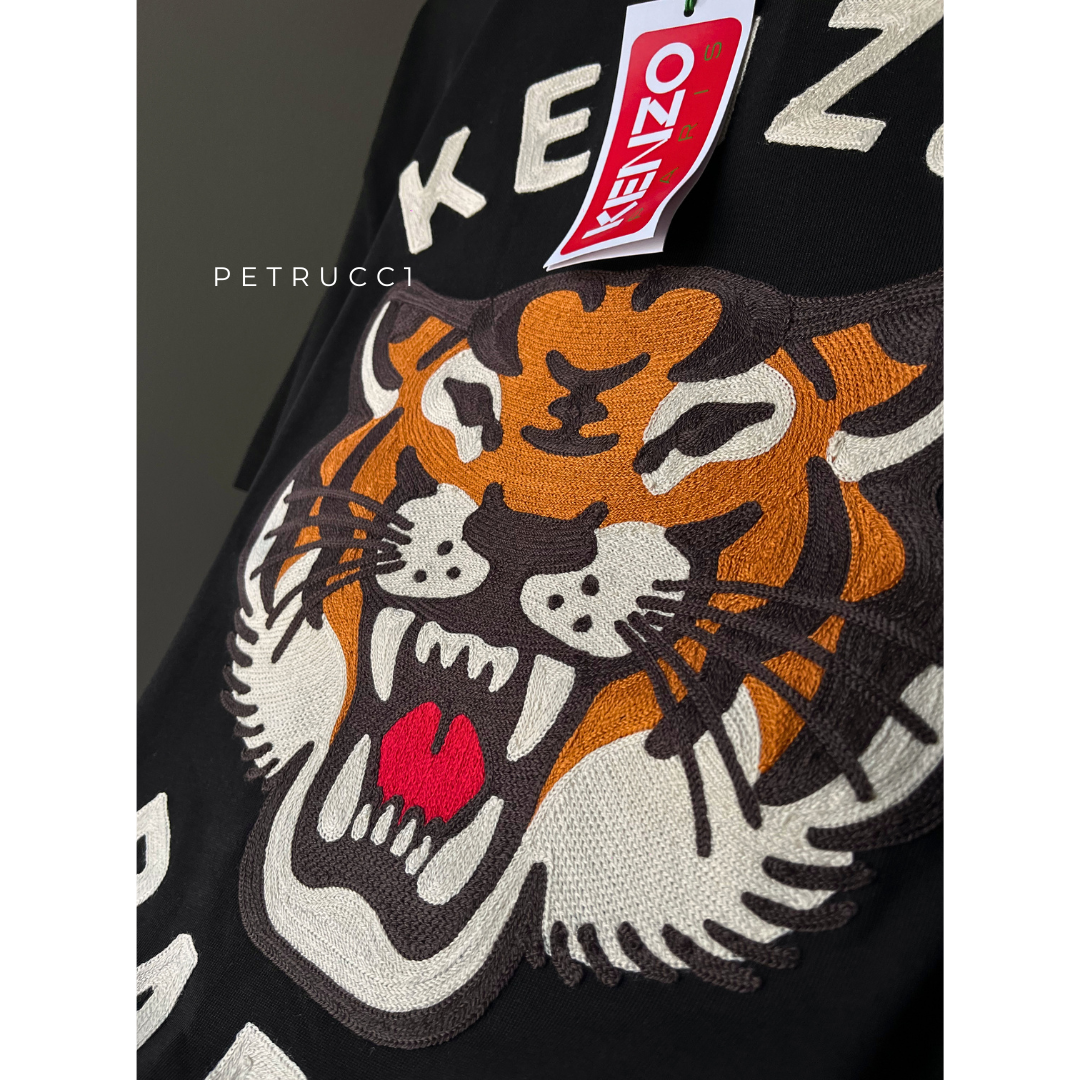 Kenzo Embroidered Lucky Tiger Cotton T-Shirt 68TS008