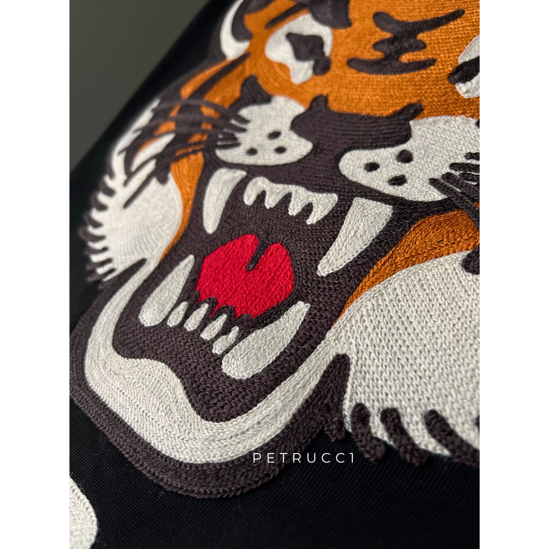 Kenzo Embroidered Lucky Tiger Cotton T-Shirt 68TS008