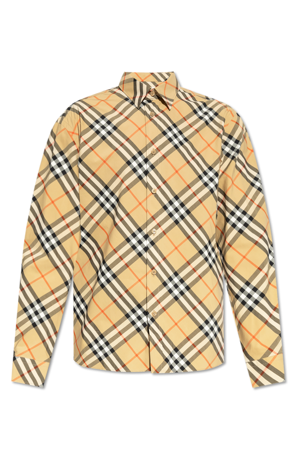 BURBERRY Beige Plaid Shirt 8087634