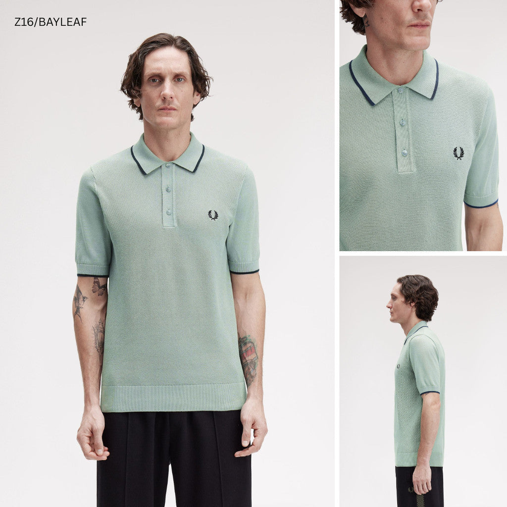 Fred Pery Knit Polo Shirt Cowo K1307