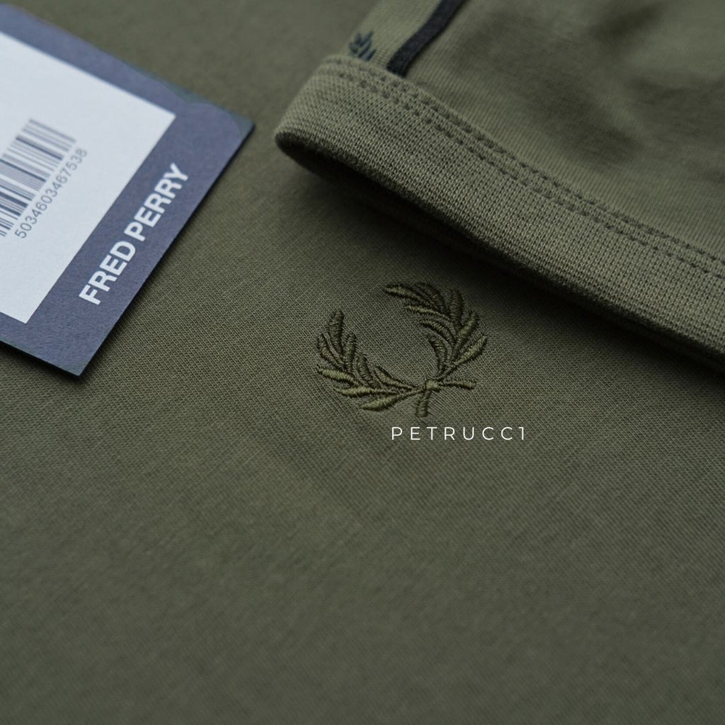 Fred Perry Contrast Tape Ringer T-Shirt Kaos M4613/W49