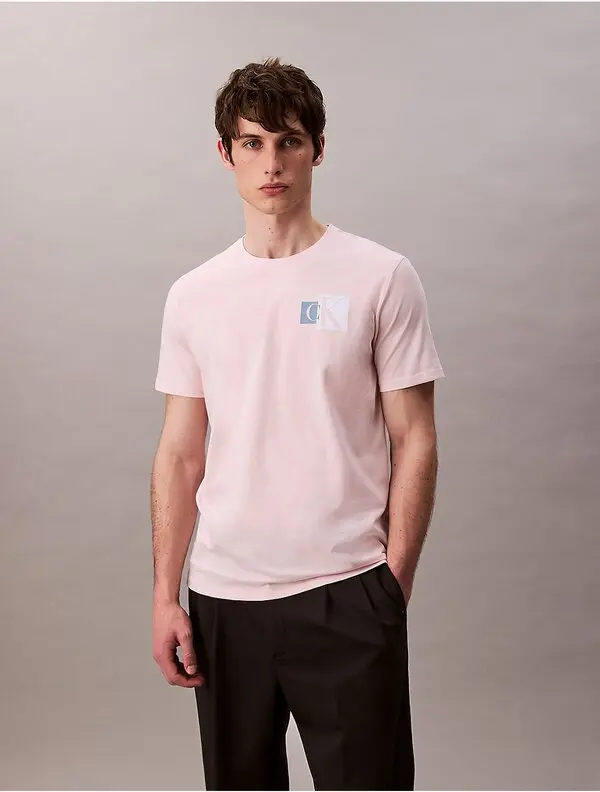 CALVIN KLEIN Contrast Box Logo Graphic Classic T Shirt  4RB858G-2NT