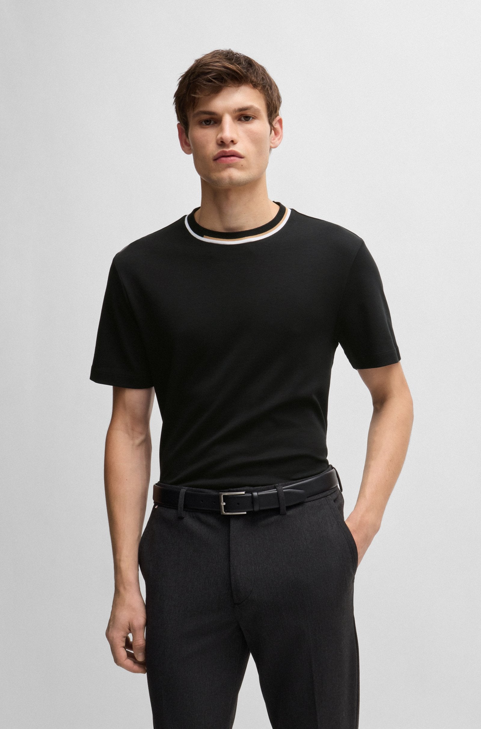 BOSS Interlock Cotton T Shirt C-Thompson 30 50530089