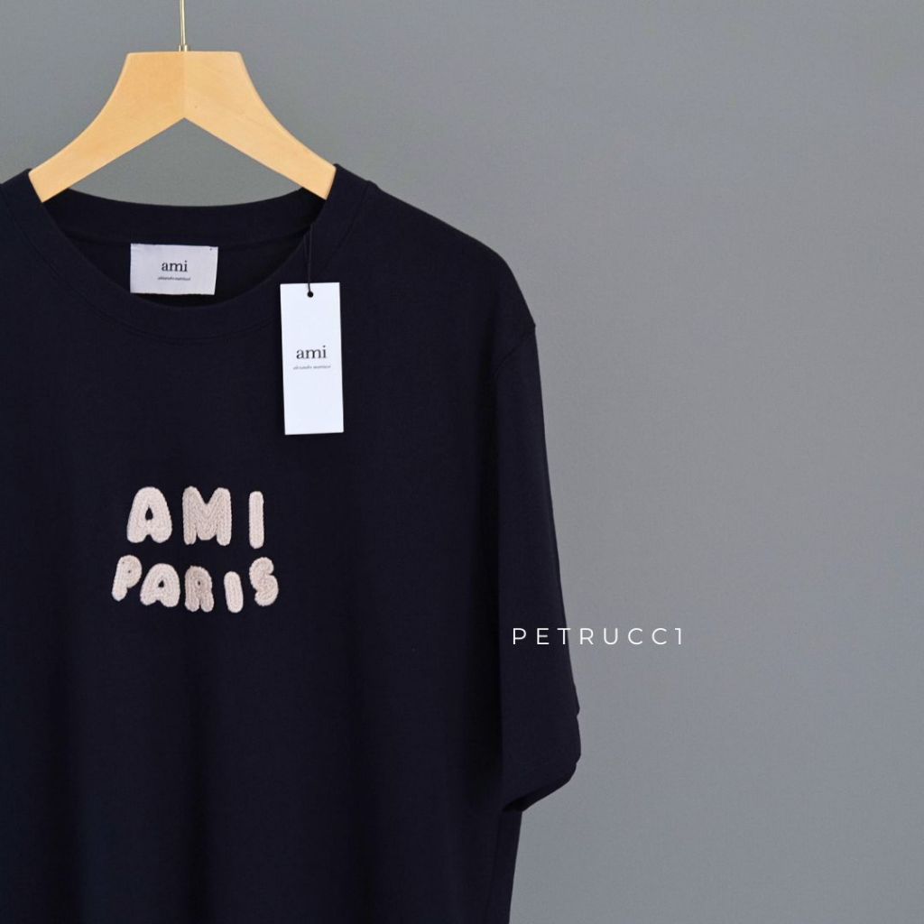 AMI Cotton Ami Paris Patch T Shirt UTS075