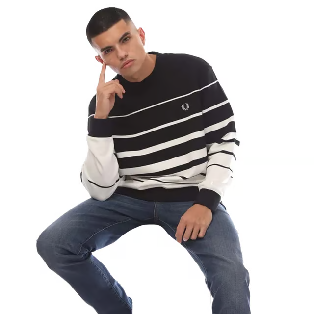 Fred Perry Mens Striped Sweatshirt G3132/560