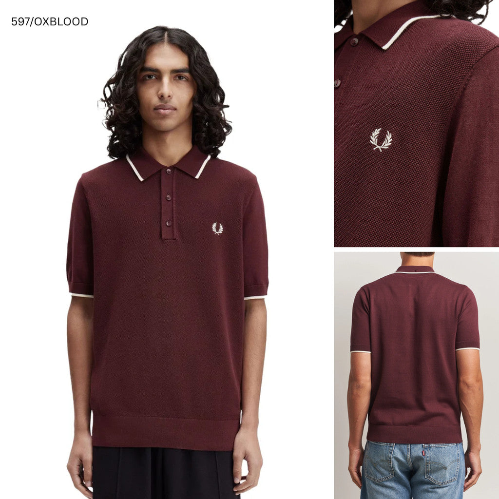 Fred Pery Knit Polo Shirt Cowo K1307